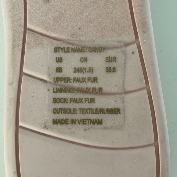 Kate Spade Women's New York Pink Faux Fur Slippers Size 8B - Picture 5 of 5